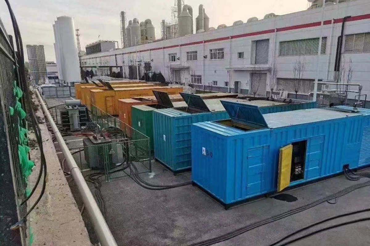 舞阳发电机租赁施工现场